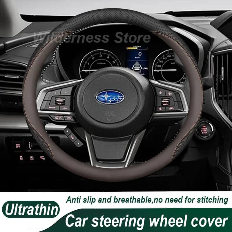 Car Steering Wheel Cover For Subaru Impreza XV GK GT 2017-2021 2022 Nappa Leather Auto Steering Wheel Subaru Impreza Accessories