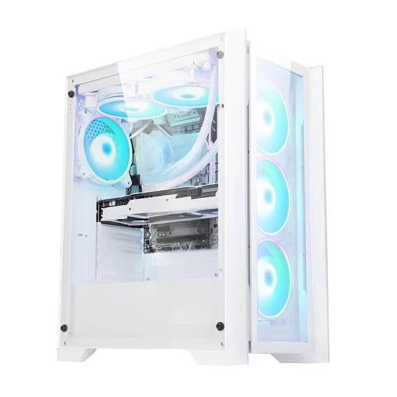 Computer case full side transparent desktop host/double-sided tempered glass