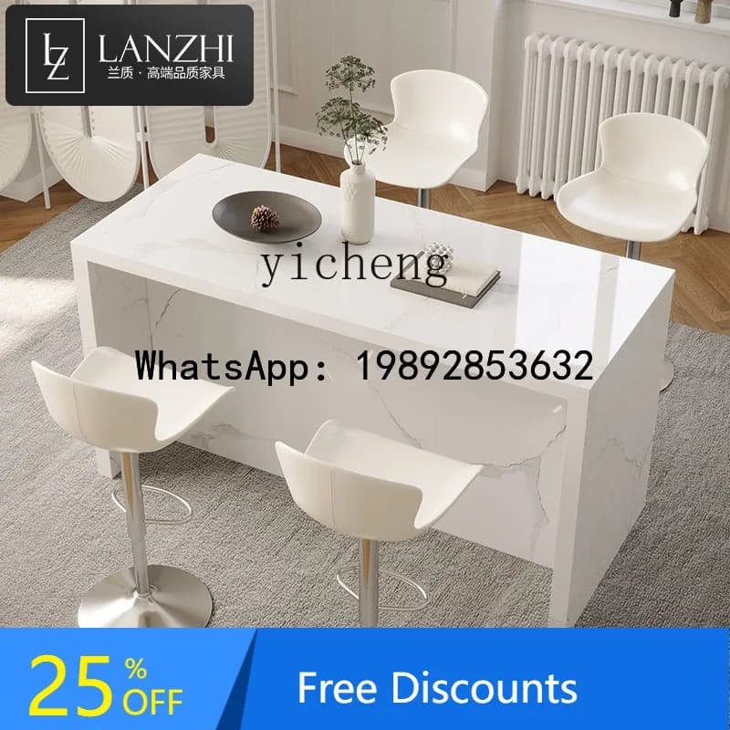 AA  rock slab bar table household high-end living room kitchen partition light luxury mid-island table