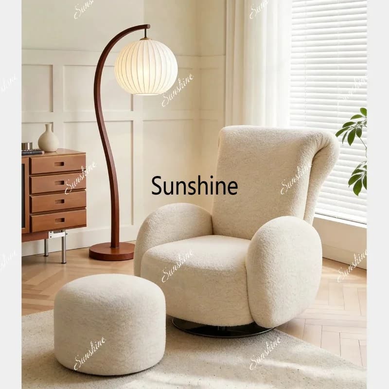 Living Room Bedroom Study Reading Chair Rotatable Single Sofa ChairTJ