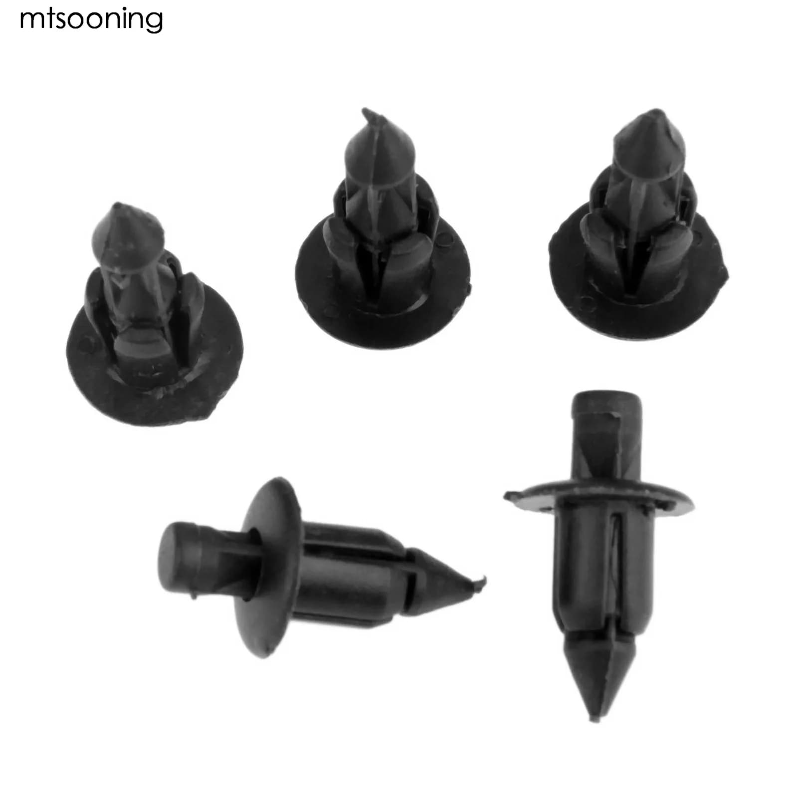 50pcs 6mm Black Plastic Car Rivet Bike Fairing Trim Panel Fastener Clips For Honda Yamaha Suzuki Kawasaki Universal