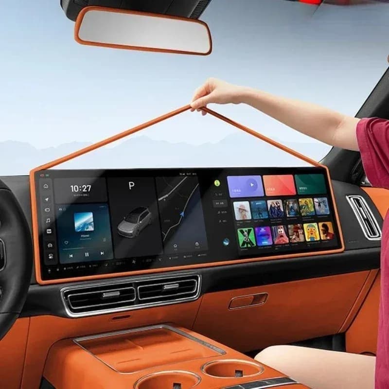 For Li L7 L9 L8 2023-2026 Silicone Orange Color Central Control Navigation Display Screen Protector Interior Accessories