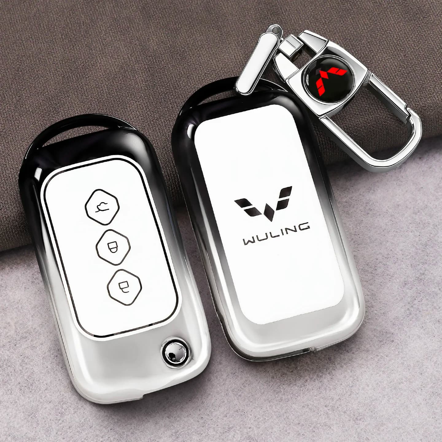 TPU Car Remote Key Case Cover Shell Full Case For Wuling Capgemini 2020 Auto Interior Key Protection Accessorie Styling