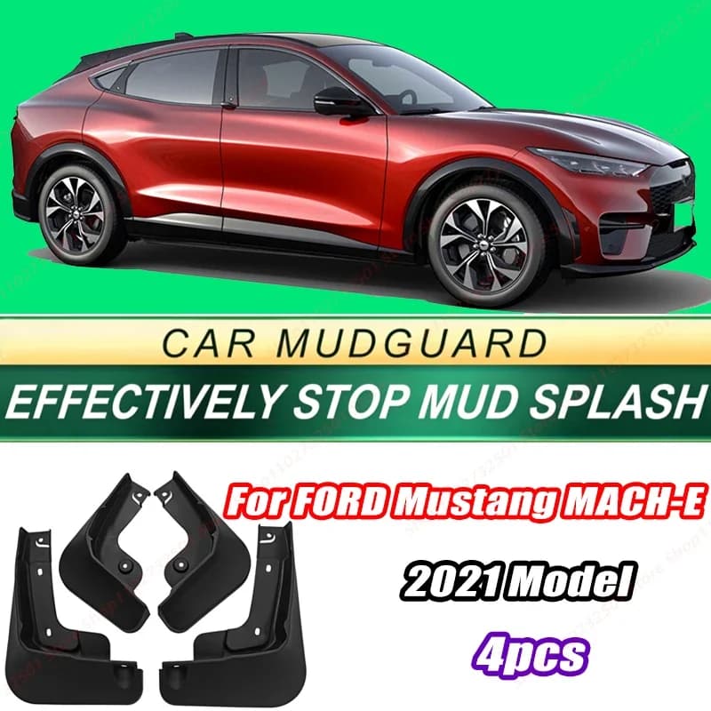 For FORD Mustang MACH-E 2021 Model 4PCS Front Rear Mud Flaps Splash Guards Fender Mudguards Auto Accessories