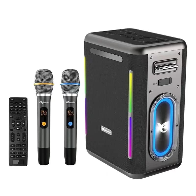 Portable Wireless Microphone Blue Tooth Sound Speakers 300W/500W High RGB Mini Subwoofer Outdoor Party Karaoke