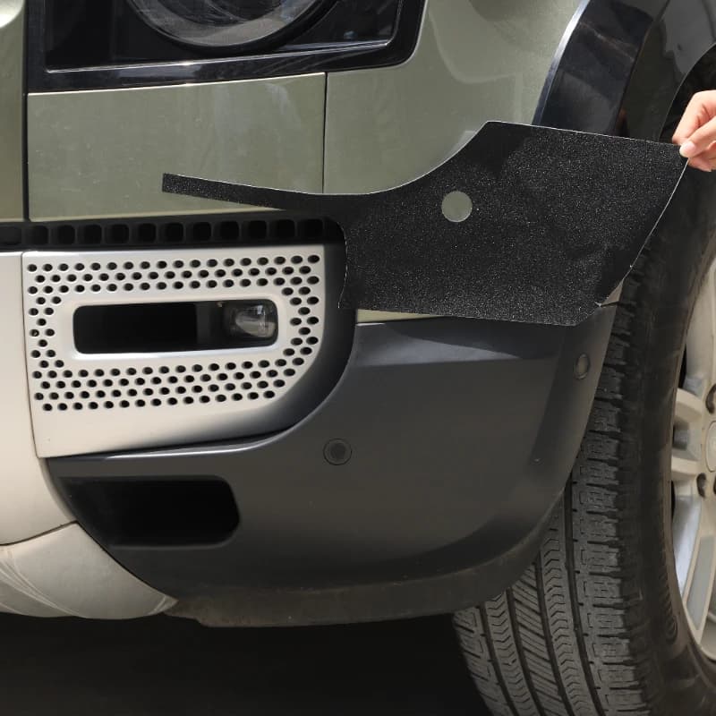 For Land Rover Defender 90 110 130 2020-2024 PVC Black Car Front Bumper Front Corner Trim Sticker Car Accessories