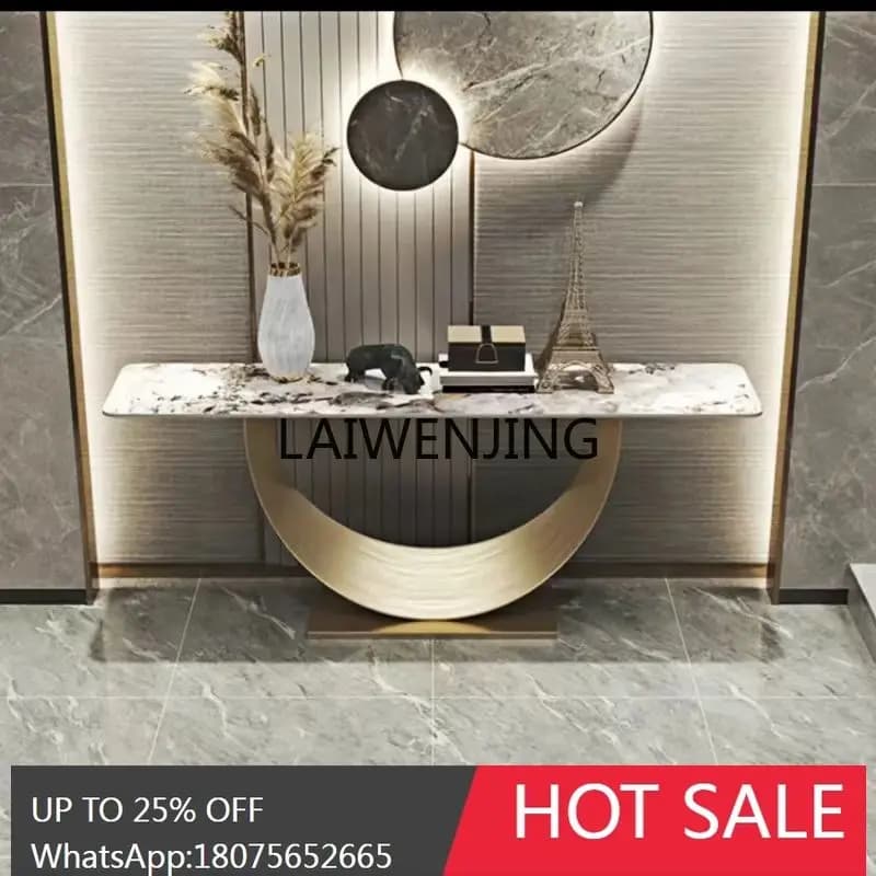 light luxury rock slab entrance table for household and commercial light luxury simple wind entrance table