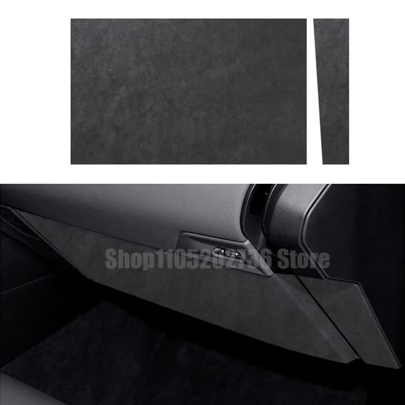 TOP Suede Co Pilot Glove Box Wrap Sticker Fit For BMW X3 G48 G45 2025 Doors Anti-Dirty Cover Mat