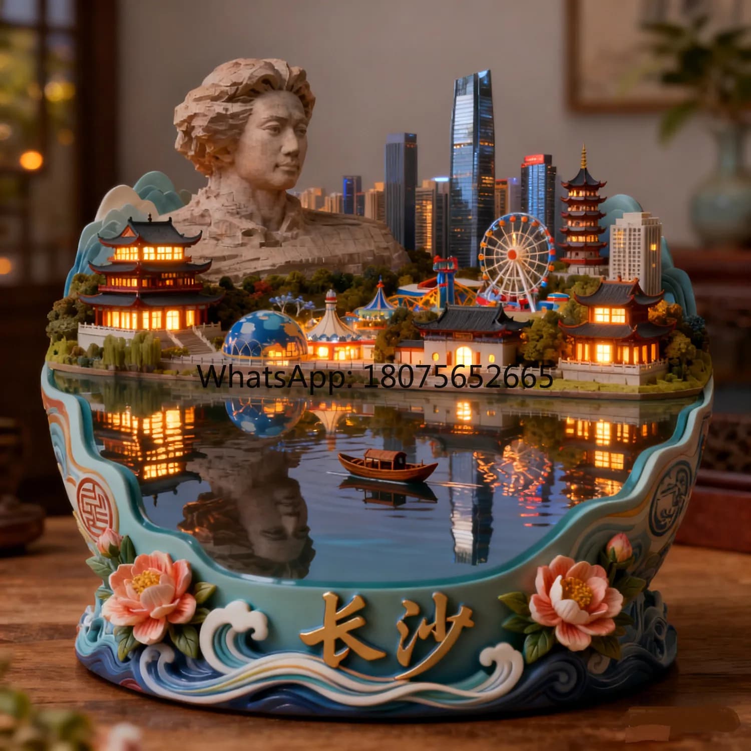 Changsha metal fridge magnet - 3d magnetic hunan tourist attraction creative souvenir
