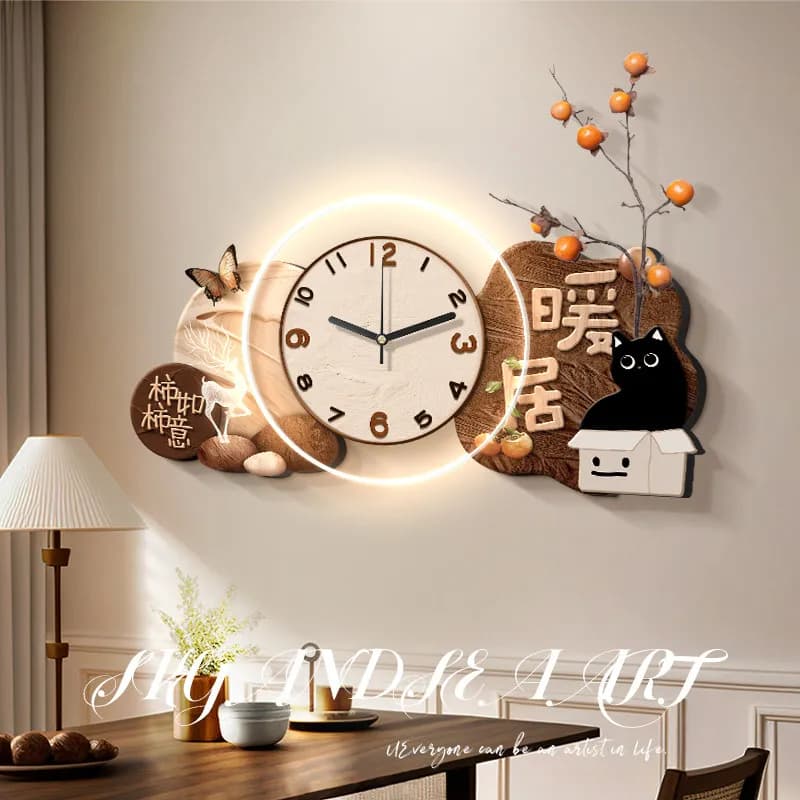Modern Cute Wall Clocks Living Room Digital Silent Interior Fashion Wall Watch Aesthetic Design Orologio Da Parete Wall Decor