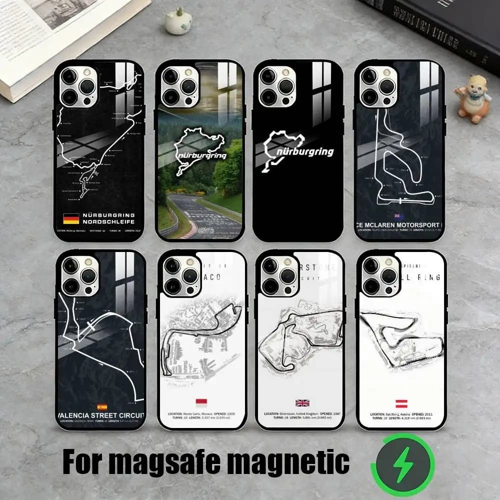 N-Nurburgring Sport Car  Phone Case For iPhone17,16,15,14,13,12,11 Plus,Pro Magnetic For Magsafe Wireless Charging