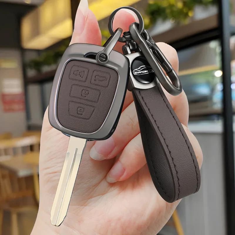 Car Key Cover Case Shell Fob Holder Accessories for Toyota Rav4 2018 Camry 2019 Corolla 2016 Tacoma Vios Prius C Highlander