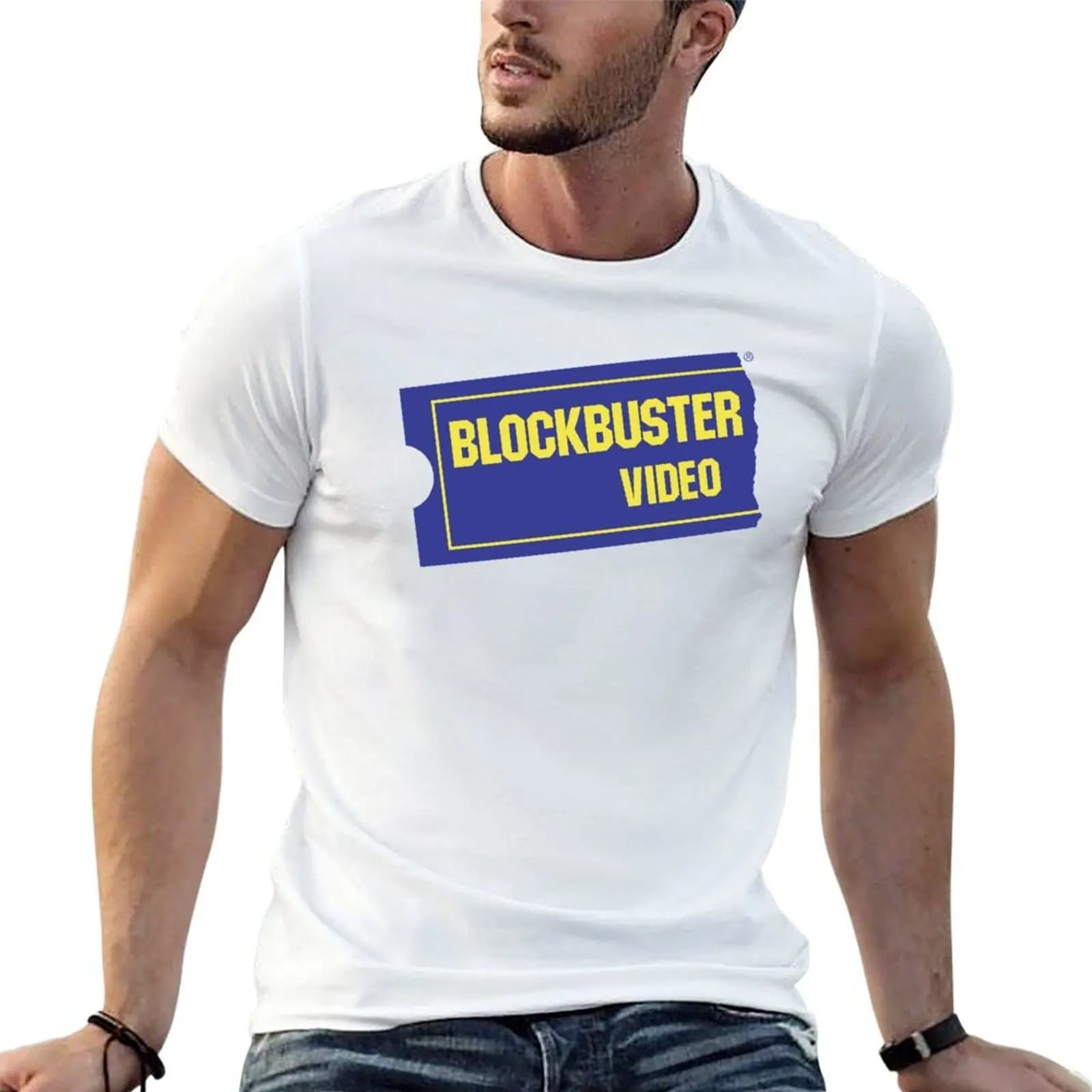 Blockbuster video T-Shirt blue archive cute clothes mens fashion