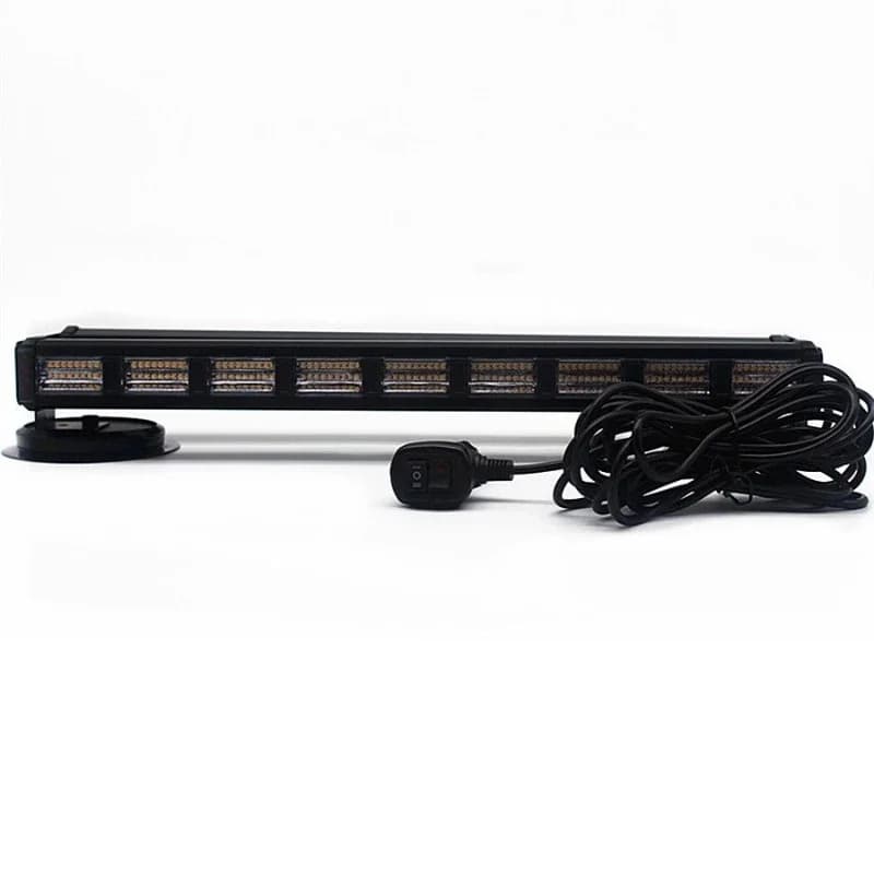 Double row color-changing flash light 360 ° surround lights construction vehicle warning light, ceiling bar light magnet type