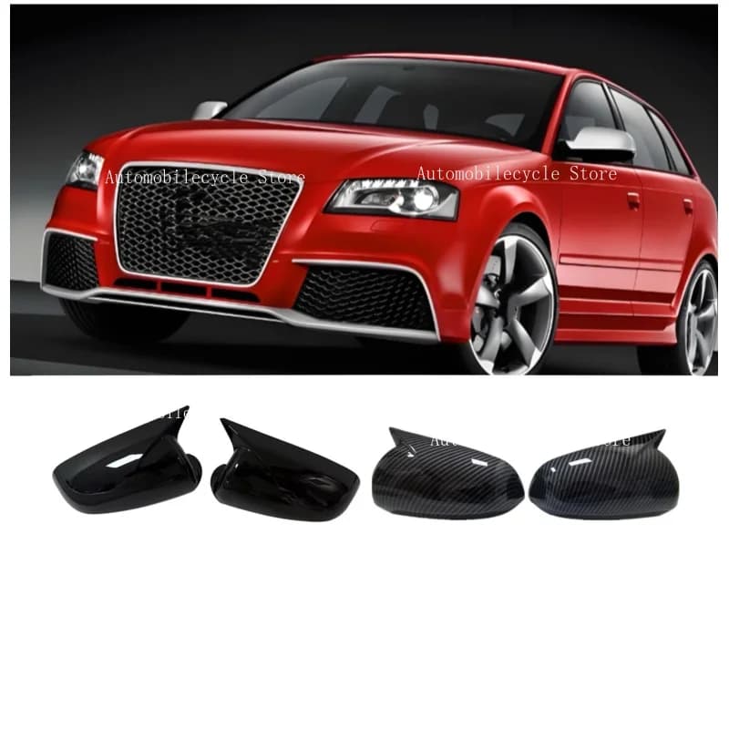 Rearview Side Mirror Cover Fit For Audi A3 S3 8P 05-08 A4 S4 B6 B7 8E 8H A6 S6 C6 Wing Cap Exterior Door Rear View mirror covers