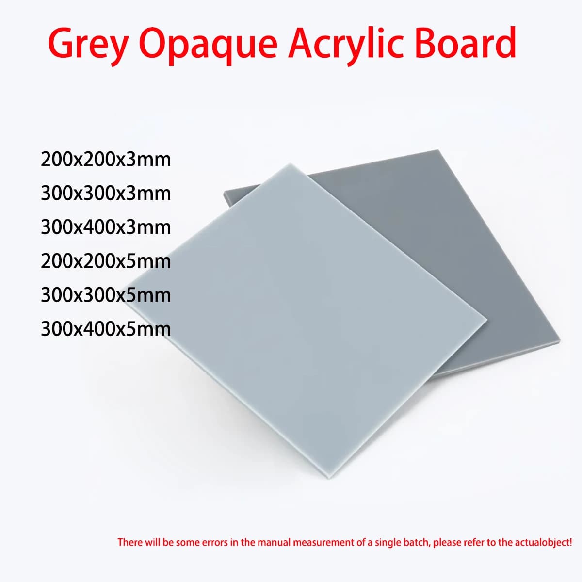Grey Acrylic Sheet, Dark Grey And Light Grey Opaque Plexiglass, Colored Sheet, 3mm, 5mm Thick， Custom Engraving And Processing