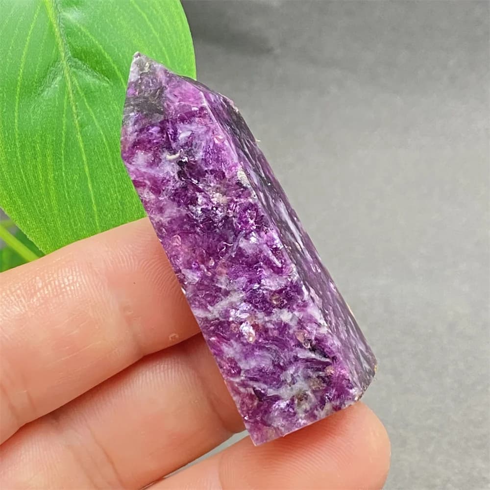 Natural Purple Lepidolite Crystal Tower Hand-Polished Healing Meditation Wand Home Decoration Ornaments