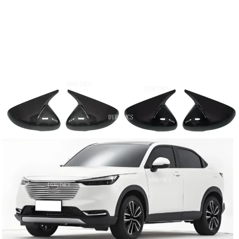 Car  Rearview Side Mirror Cover Fit For  Honda CR-V HR-V VEZEL 2023 2024 2025  Wing Cap Rear View Case Trim Carbon Fiber