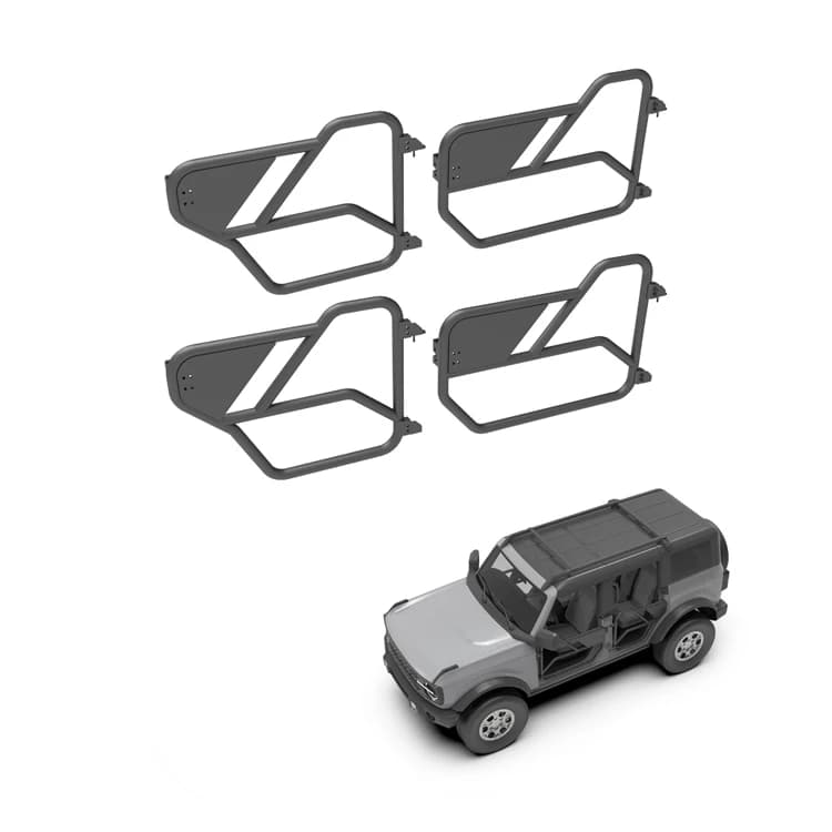 Steel Round Tubular Half Door, Off-Road Auto Parts Manufacturer Wholesale For Ford Bronco 2021+ 4 Door/2 Door 4x4