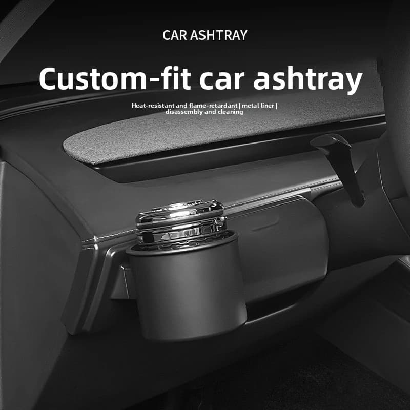 For Tesla Model Y   Juniper Ashtray  glasses YL case multifunctional car interior ash bin