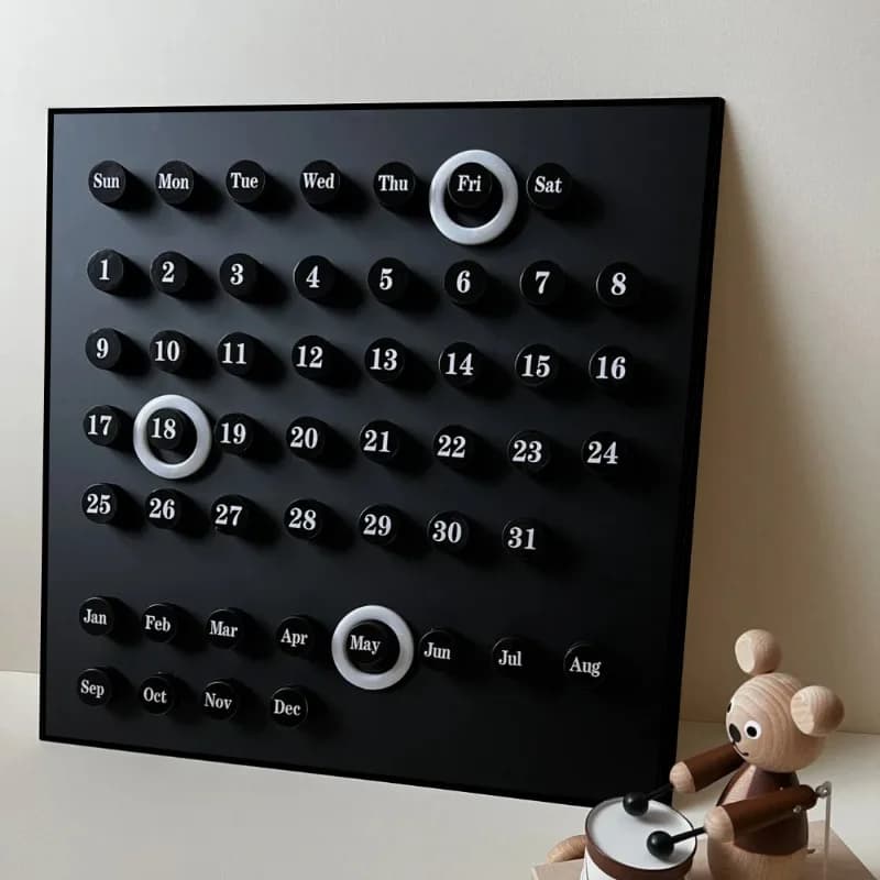 Modern Home Calendar Board Multi-functional Decorative Cover for Switch Panel Reusable Memo Organizer for Office Wall Decor