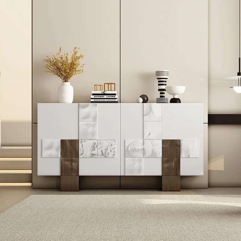 DSA light luxury entrance cabinet simple high-end locker living room solid wood dining side cabinet