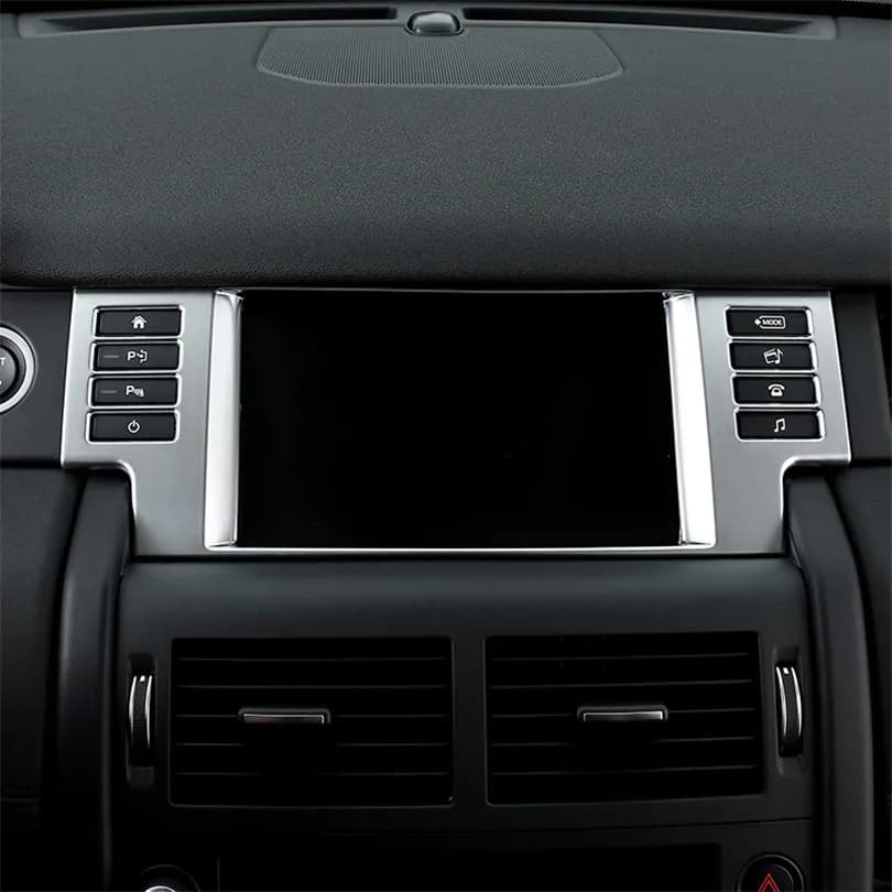 For Land Rover Discovery Sport 2015 2016 2017 2018 2019 ABS Silver/Black Car Navigation Frame Cover Trim Sticker Car Accessories