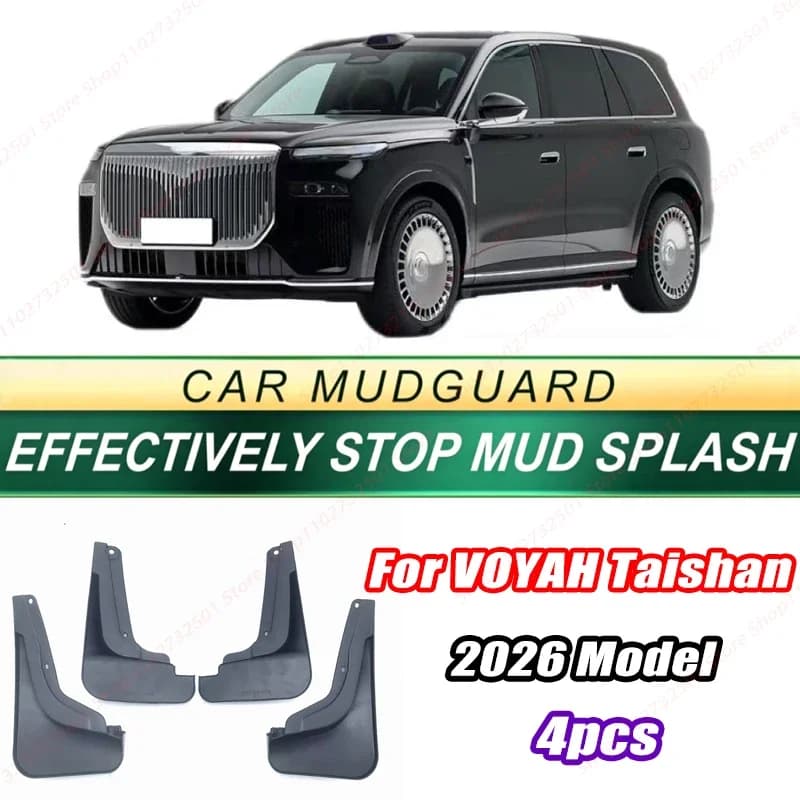 For VOYAH Taishan 2026 Model 4PCS Front Rear Mud Flaps Splash Guards Fender Mudguards Auto Accessories