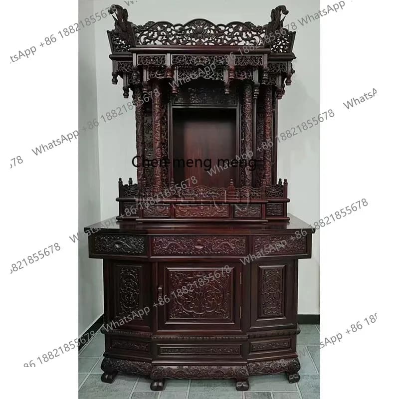 Offering table Buddhist platform for household use Modern Chinese mahogany solid wood shrine Shrine Bodhisattva