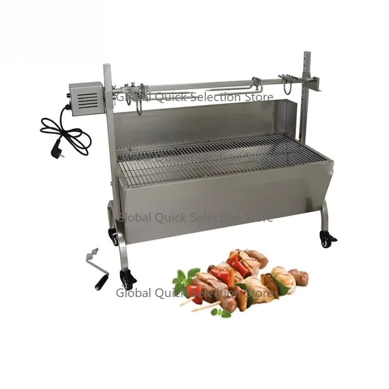Commercial Electric Rotating Drum Smoker Grill BBQ Cooking Equipment
