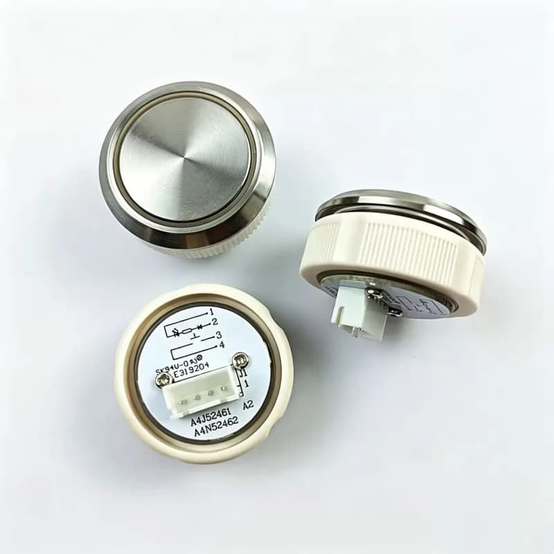 5PCS Elevator Button A4J52461 A4N52462 DC24V Stainless Steel LED Light Button Red/Blue/White Light Elevator Parts Replacem