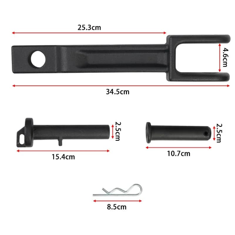 A20-6014 Single Tow Hook for Peterbilt/Kenworth with Pull Pin, with Chain, Truck Accessories