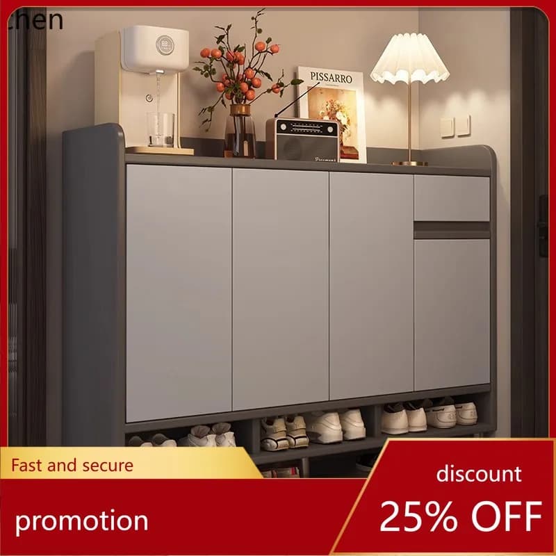 YFY Shoe Cabinet with Door for Home Entrance, Indoor Hallway Entryway Cabinet,  Wall-Mounted Corridor Storage Shoe Rack