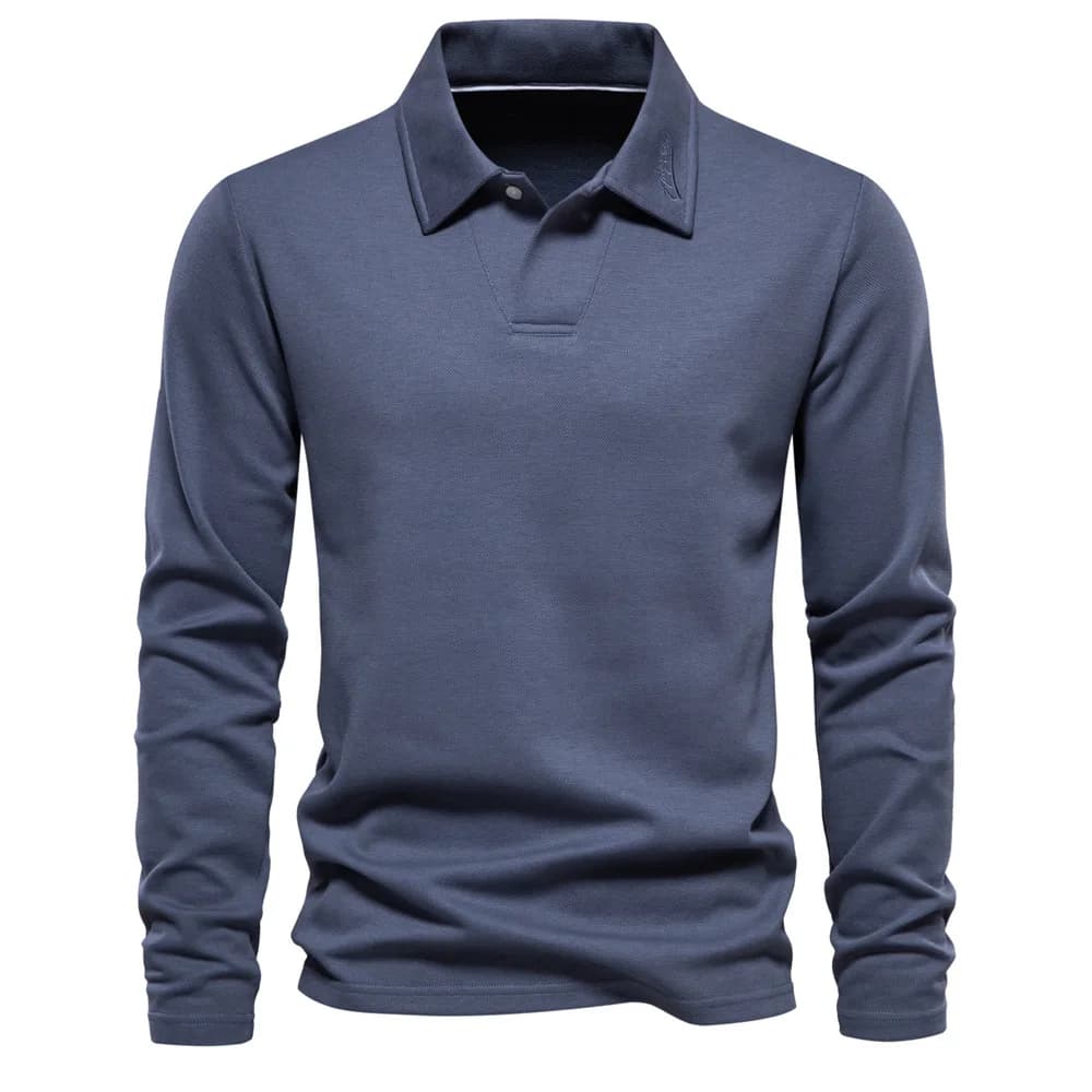 High-quality men's button-down long-sleeved golf sports shirt (durable and breathable) suitable for spring to autumn seasons。