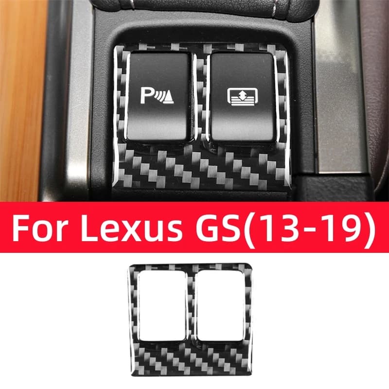 For Lexus GS 2013-2019 Interior Accessories Carbon Fiber Car Parking Radar Sunshade Switch Trim Cover Decoration Frame Stickers