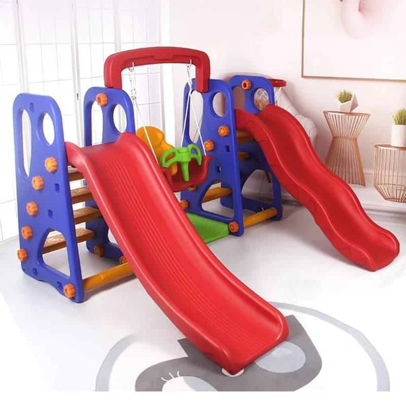 Multifunctional Slide Swing Combination.. Children's Double Slide Indoor Slide Two-person Combination Plastic Toy