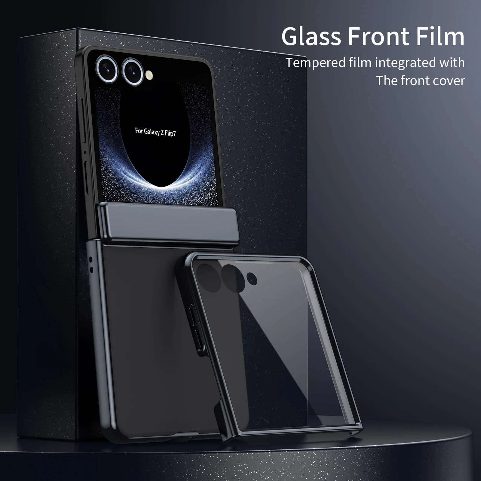 Premium AG Matte Case For Samsung Galaxy Z Flip 8 7 6 5 4 Hinge Protection With Clear Tempered Glass Screen Protector