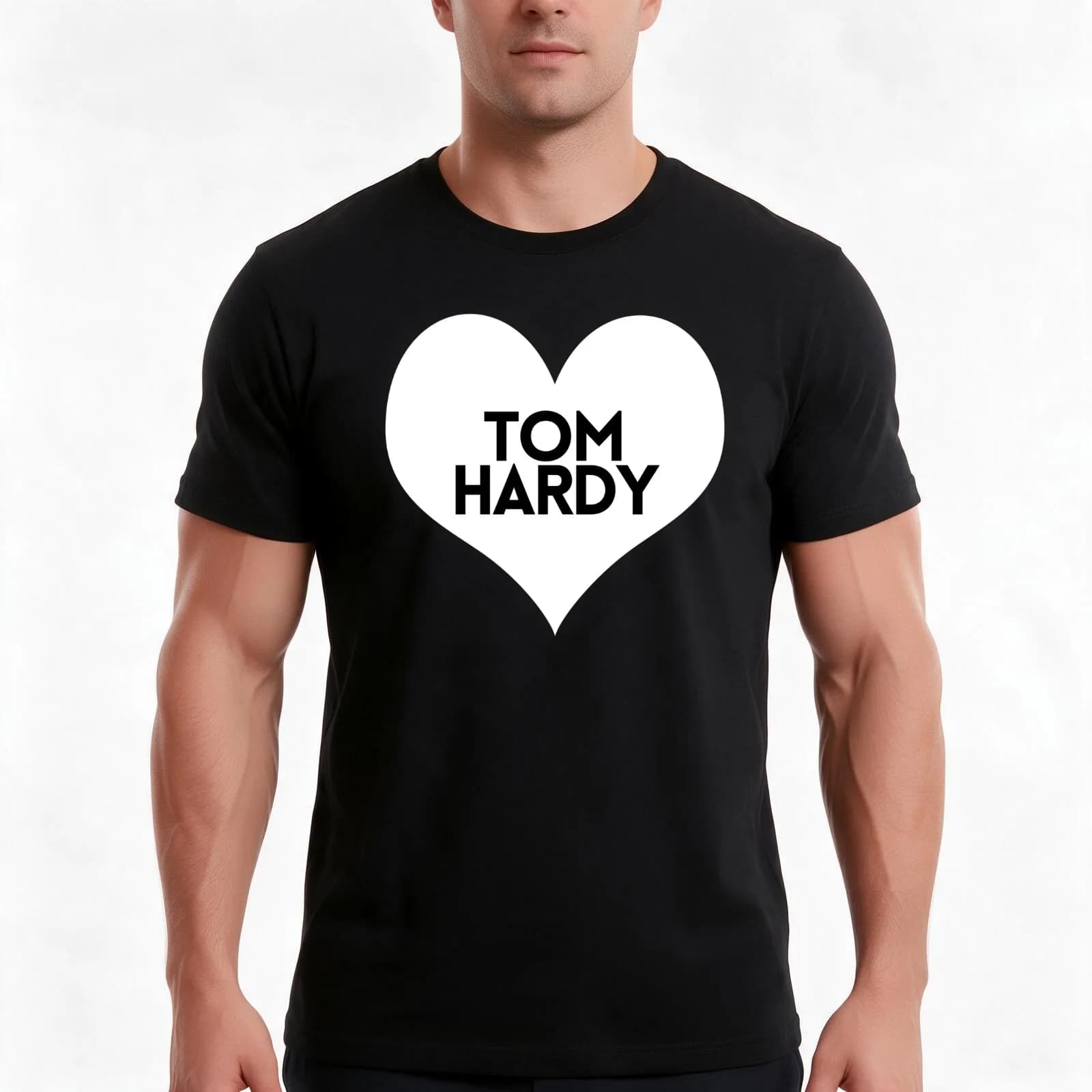Love Tom Hardy T-Shirt, Summer Casual Cotton Tee, Oversized Streetwear Tops, Vintage Graphic Print, Loose Fit Short Sleeve