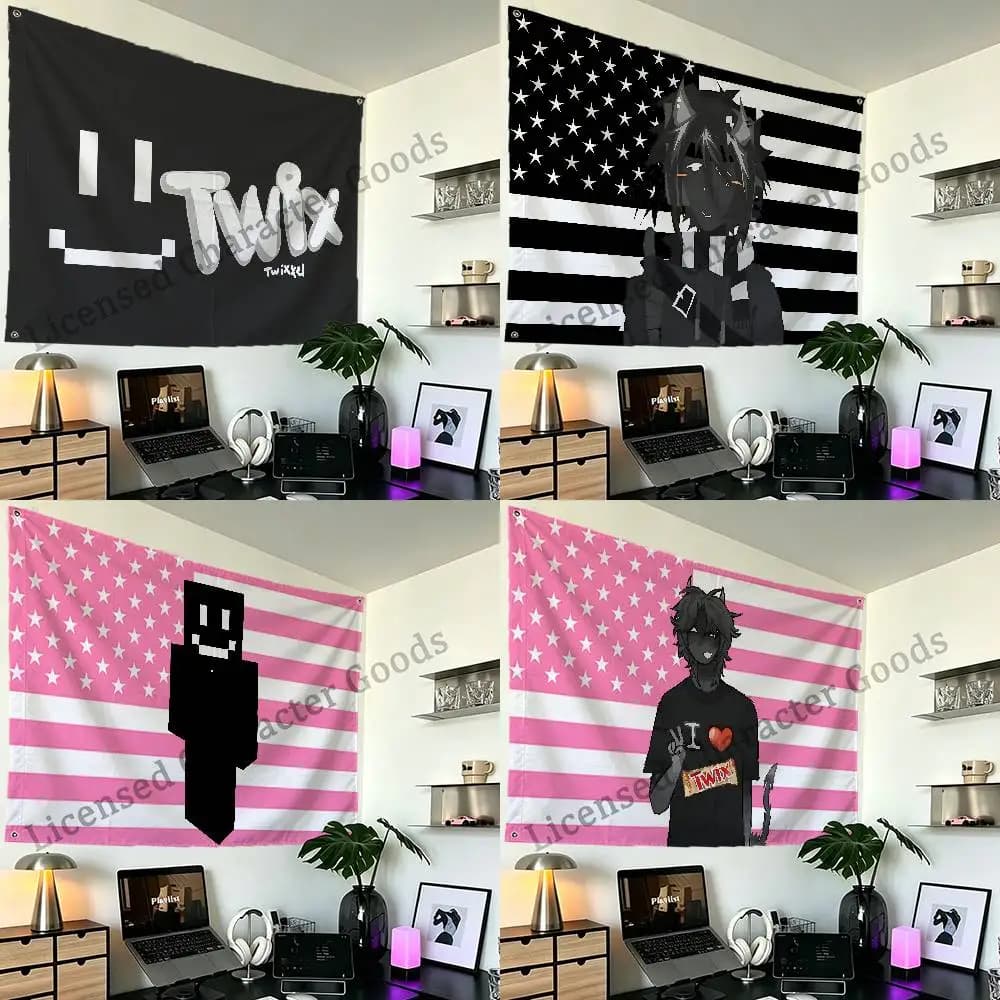 T-Twixxel Flag Polyester Fabric Rustproof Grommets 50x70 60x90 70x115 100x150 150x200 cm Decor Banner
