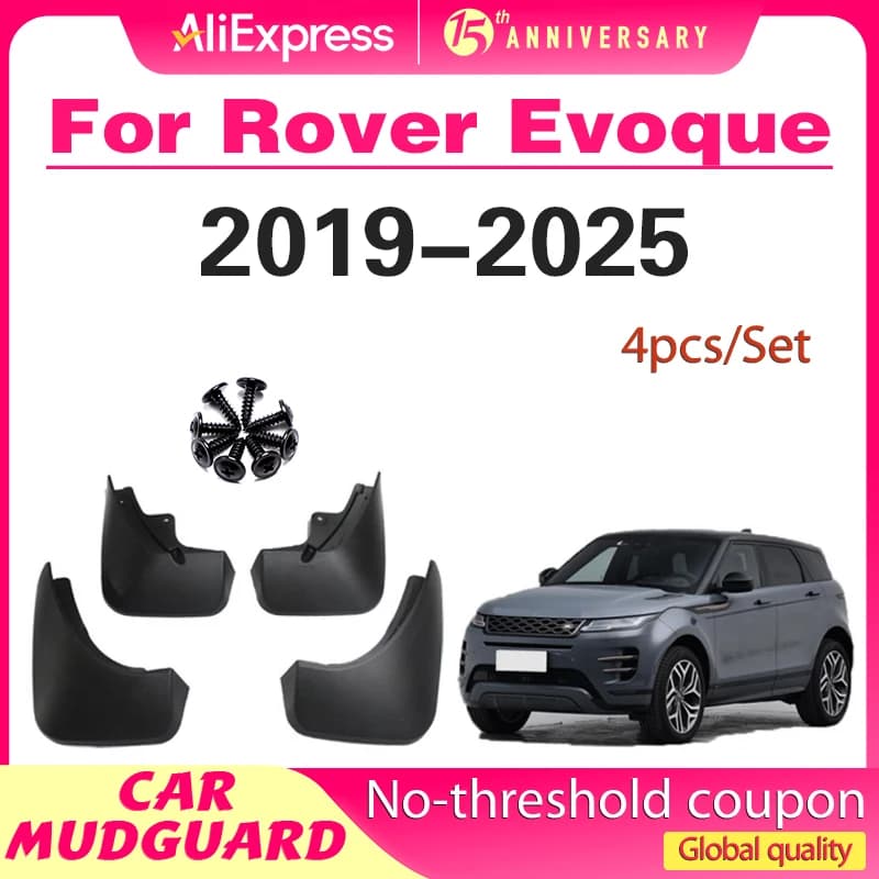Set For Range Rover Evoque L551 2019 2020 2021 2022 2023-2025 Front Rear Car Mud Flaps Splash Dirty Guards Mudguards Accessories