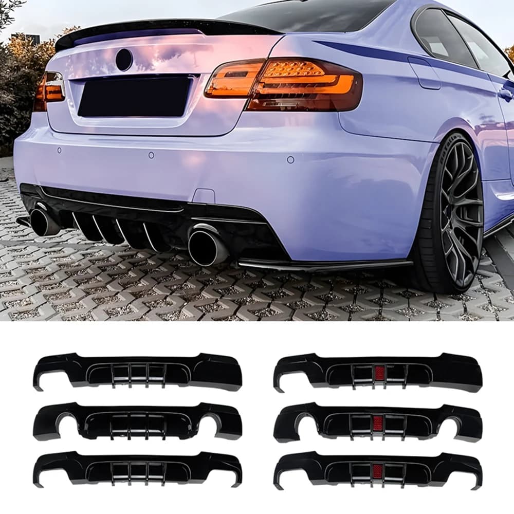 For Bmw 3 Series E92 E93 M Sport MP 2006-2013 Car Rear Bumper Lip With Brake Light Splitter Spoiler Diffuser Auto Accessories