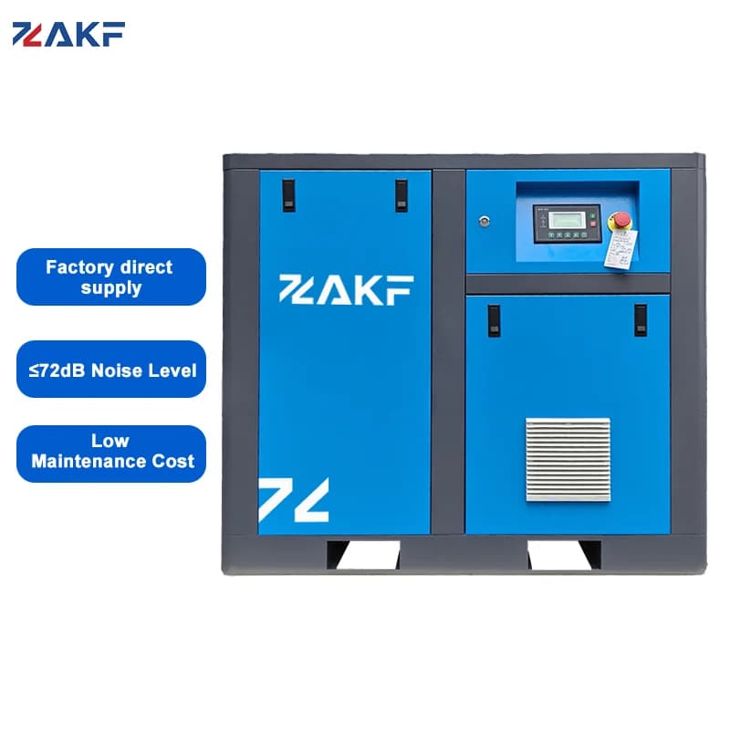 ZAKF CE Certification 20HP 15KW Fixed Speed Industrial Screw Air Compressor 7-12bar Oil Injected air Compressor