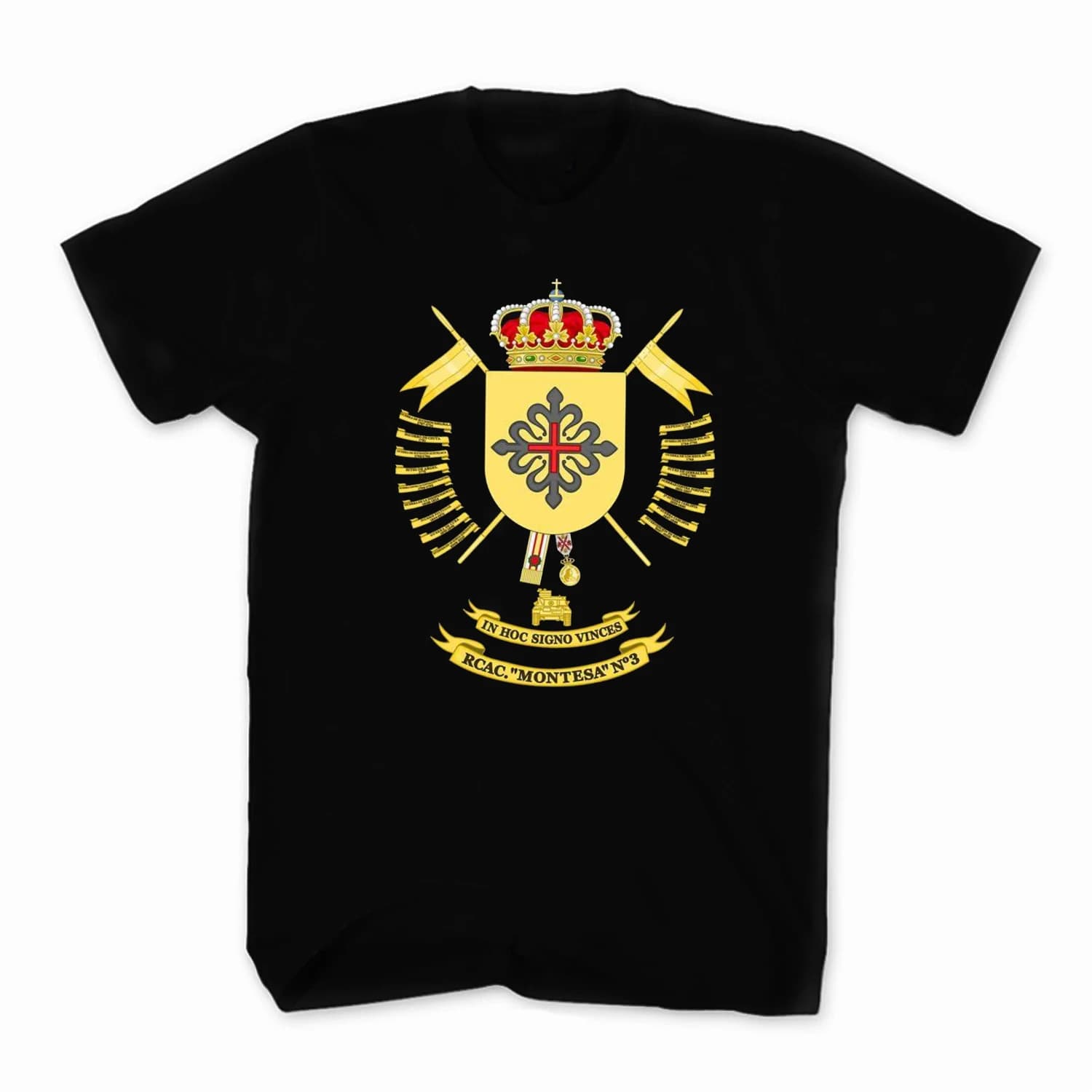 Spanish Army Montesa 3rd Armored Cavalry Regiment T-Shirt. Premium Cotton Short Sleeve O-Neck Mens T Shirt New S-3XL
