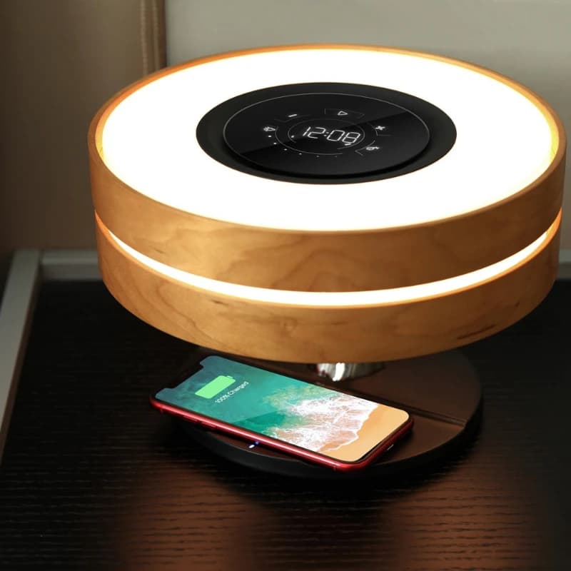 Bluetooth speaker desk lamp creative gift clock bedroom bedside lamp light luxury ornament smart