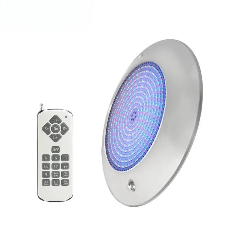 35W Remote Control 12v Pool Light Waterproof Stainless Steel Resin Filled Underwater Light Emitting Diode Pool Light