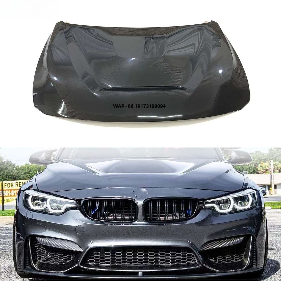 GTS Style Carbon Fiber Hood Bonnet for  F80 M3 F82 M4 2014-2019 Engine Hoods