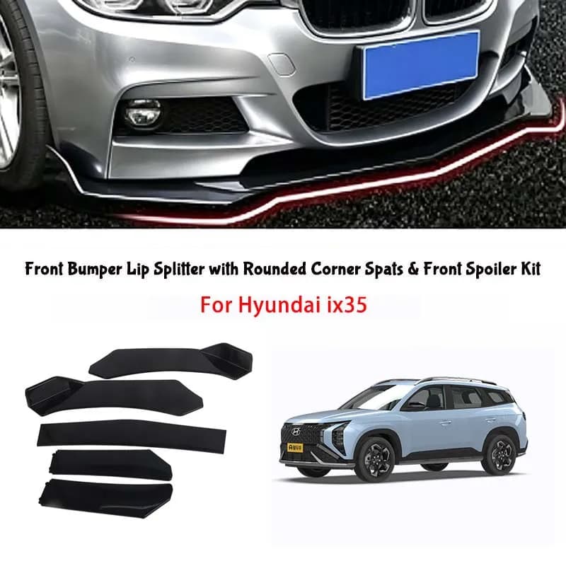 For Hyundai ix35 5-Segment Adjustable Front Bumper Lip Splitter Body Kit