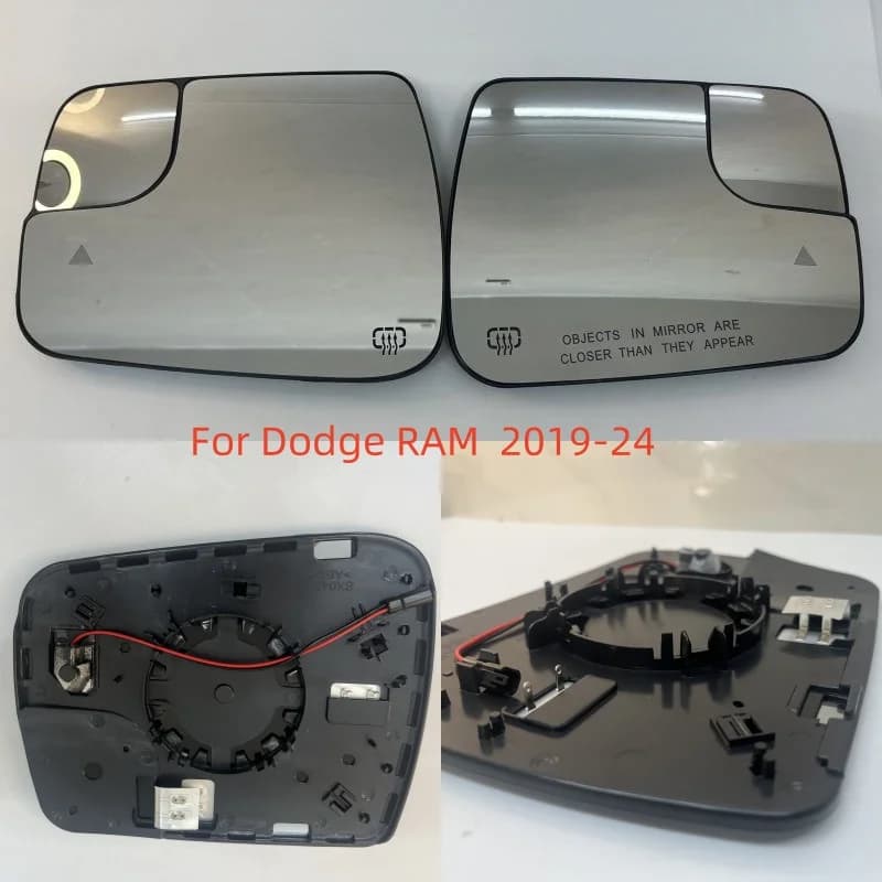 Car Blind Spot Heating Mirror for Dodge RAM 2019-24 Rearview Mirror Parallel Auxiliary Blind Spot Lens Reflector BSD