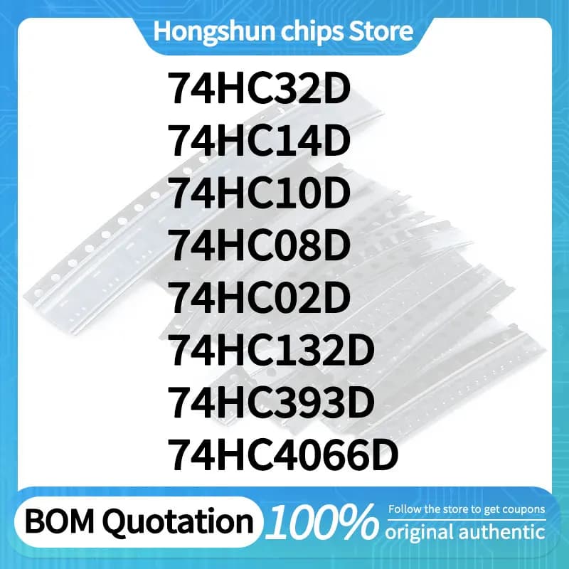 74HC02D 74HC08D 74HC10D 74HC132D 74HC14D 74HC393D 74HC4066D 74HC32D Standard version