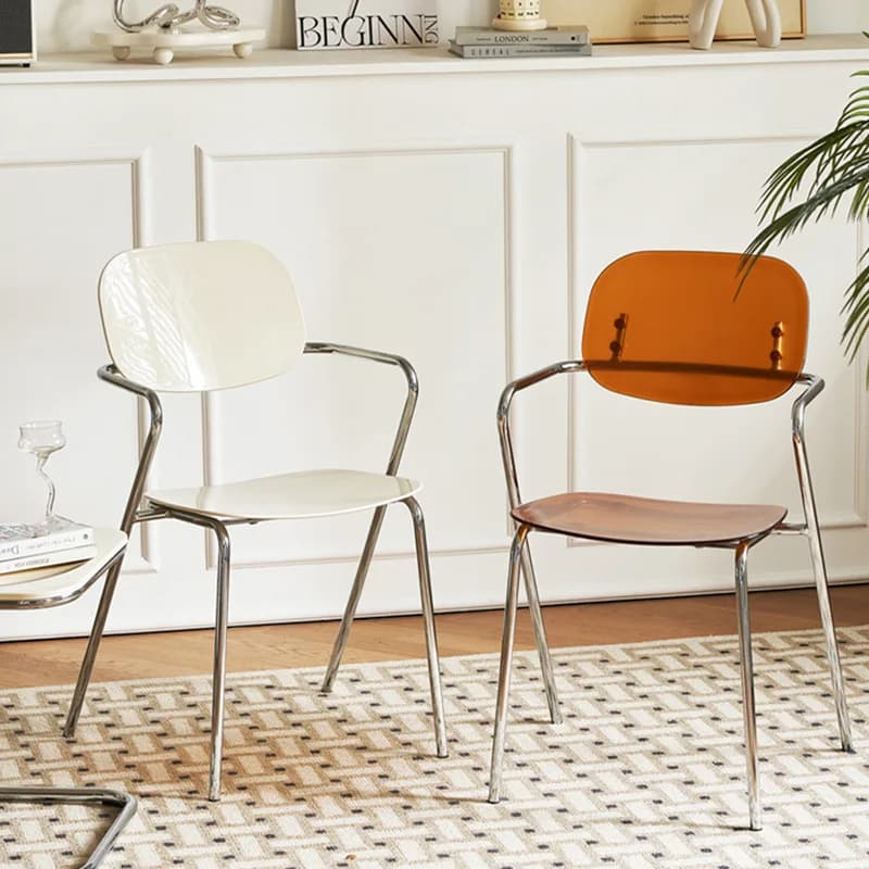 Retro Brown Dining Chair Armrest Rustic Nordic Office Modern Dining Chair Lounge Armchair Wedding Sillas De Comedor Furniture